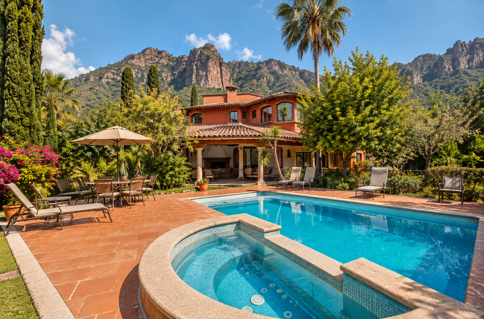 Pool and retreat property in Tepoztlán